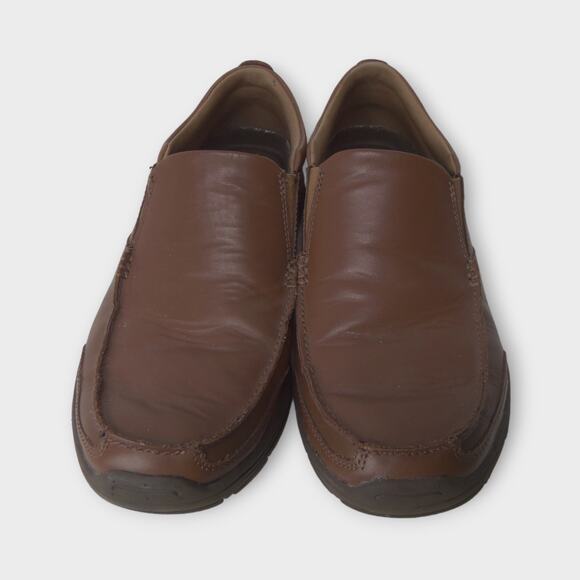 Mens Skechers Classic Fit Air Cooled Memory Foam Brown Slip Ons Size 8.5 - Picture 3 of 11